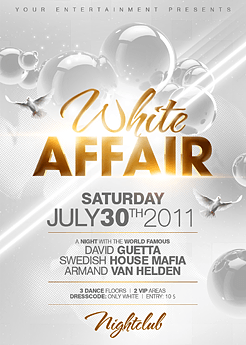  White Affair Party Flyer 