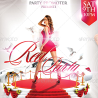 Red Party Flyer Template