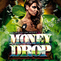 Money Drop In Jungle Party Flyer PSD Template
